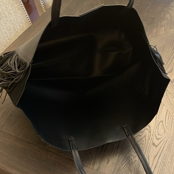 Victoria’s Secret Black Fringed Tote NWOT - Picture 4 of 5